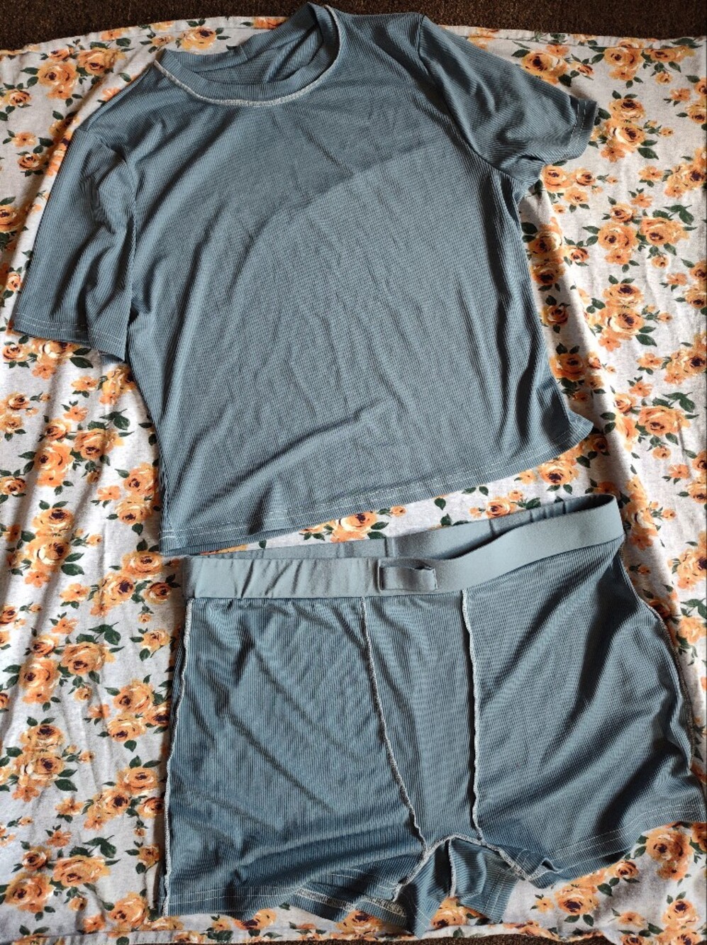 Women's Soft Ribbed Sleep Set - Slate Blue